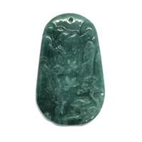 25cts Type A Olmec Blue Willow Carving Approx. 20x35mm to 25x40mm