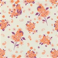 Moda Paisley Rose Cream Floral Fabric 0.5m