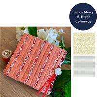 Sallieann Quilts Liberty Lemon Merry & Bright Chain Needlecase Kit: Instructions, FQs (3pcs) & Wool Felt (0.5m)