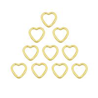 Gold Flash Sterling Silver Heart Shape Closed Jump Rings Approx 10mm, 10pcs