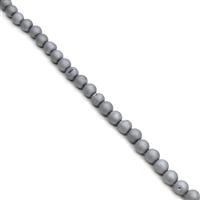 275cts Silver/Grey Drusy Coated Quartz Plain Rounds Approx 10mm, 38cm Strand