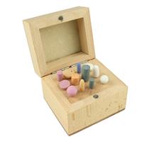 Wooden Box with 12 Polishing Accessories