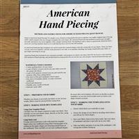 Emma Bradford American Hand Piecing Instructions 