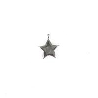 Silver Plated Base Metal Star Pendant, Approx 10mm