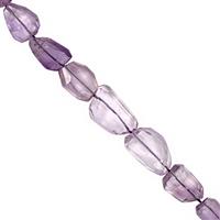  145cts Rose De France Amethyst Faceted Tumble Approx 12x8 to 25x14.5mm, 22cm Strand
