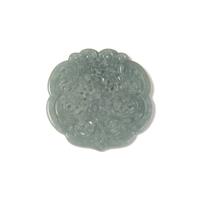 24cts Olmec Jadeite Hollow Carving Approx 39mm, 1pc