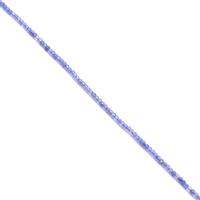 20cts Tanzanite Faceted Rondelles Approx 3x2mm, 38cm