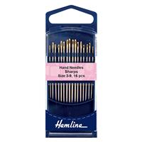 Hemline Sharps Hand Needles Variety Pack of 16