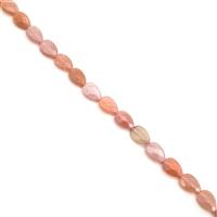 90cts Sunstone Faceted Pears Approx 12x8mm, 38cm Strand