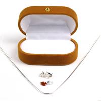 El Amado; Madeira Citrine & White Topaz Brilliant Pear, Sterling Silver Claw Setting, Round Wire 1.5mm & Ring Box