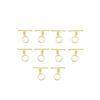 Gold Plated Base Metal Toggle Clasp, 10mmx21mm (10pcs/pack)