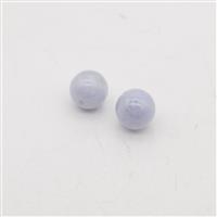 Type A Lavender Jadeite Plain Rounds Approx 10mm, Pack of 2
