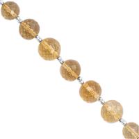 45cts Rio Grande Citrine Straight Drill Graduated Faceted Round Approx 5 to 8.50mm, 19cm Strand with Spacers