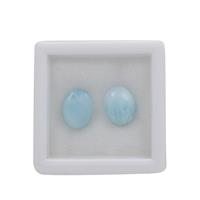 3.10cts Larimar Cabochon Oval Approx 9x7mm (Pack of 2)