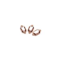 Rose Gold Plated 925 Sterling Silver Rectangle Connector With Vintage Pink Swarovski Crystal Approx 9x6.7mm (3pcs)