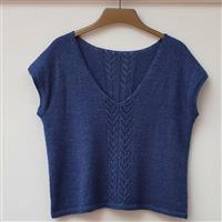 Woolly Chic Denim Blue Kielder Top Knitting Kit