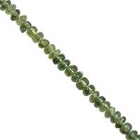 22cts Green Apatite Graduated Smooth Rondelle Approx 2x1 to 4.5x2mm, 19cm Strand