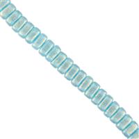 Czechmates Brick - Sueded Gold Teal 3x6mm (50pcs)