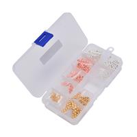 50 pcs 11/0, 50pcs 8/0, 50pcs 6/0 Base Metal Spacer Beads in Silver, Rose Gold and Gold inc Plastic Storage Box