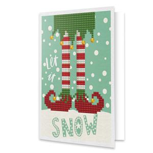 Diamond Painting Kit: Greeting Card Kit: Let it Snow: Pack of 3