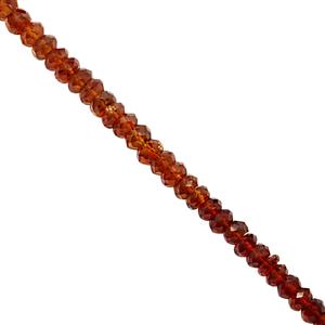 35cts Madeira Citrine Faceted Rondelles Approx 3.5x2 to 5x3mm, 23cm Strand