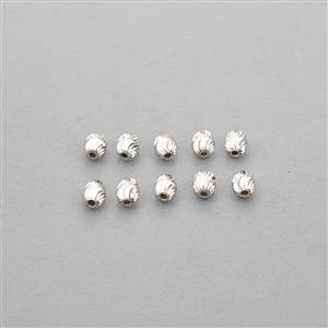 925 Sterling Silver Spacer Beads, Approx 6 x 4.5mm,10pcs 