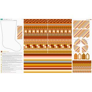 Stuart Hillard Autumn Patchwork Stocking Fabric Panel (140cm x 90cm)