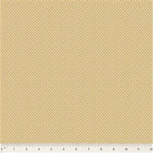 Alexandra Collection Stitched Scallop Gold Fabric 0.5m