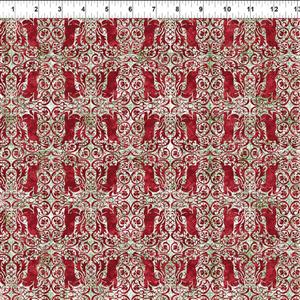 Jason Yenter Natures Winter Collection Festive Patten Cardinal Fabric 0.5m