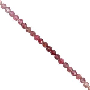 10cts Multi Spinel Micro Faceted Round Approx 2.50mm, 30cm Strand