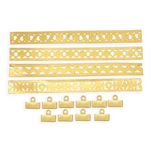 Set of 4 Designs Gold Plated Base Metal Decorative strip Project With Instructions By Charlie Bailey