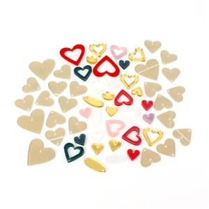 Acrylic Hearts Earring Kit Inc 3 Earring Designs