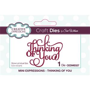Creative Expressions Sue Wilson Mini Expressions Thinking of You Craft Die