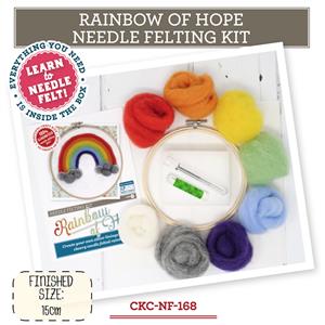 The Crafty Kit Company Rainbow of Hope Needle Felting Kit 