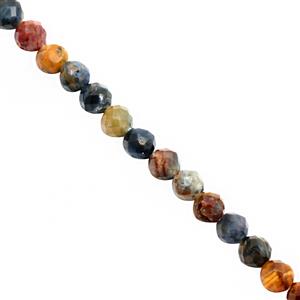 6cts Pietersite Faceted Round Approx 2.50mm, 20cm Strand
