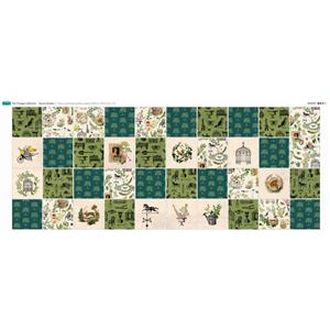 The Vintage Collection Secret Garden Forty Squares Fabric Panel (140x56cm)