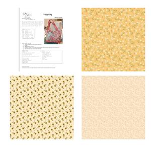 Suzie Duncan's Yellow Poppie Cotton Tulip Bag Kit: Instructions & Fabric (1.5m) 