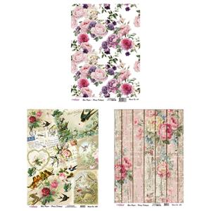 Cadence Decoupage Rice PaperKit 2 - Floral & Bird Melody, French Chic, Rose Medley