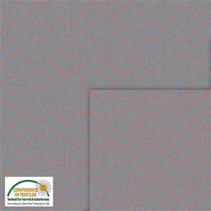 Stof Sevilla Jacquard Zigzag Lines Pink-Grey Fabric 0.5m