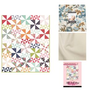 Amanda Little's Moda Decorum Pinwheel Quilt Kit: Instructions, Charm Pack & Fabric (2.5m)