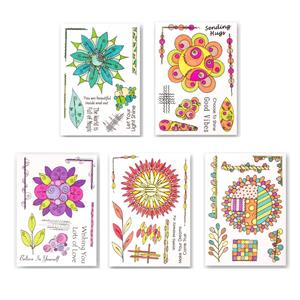 Jane's Patterned Flower Stamp Collection - 5 Sets