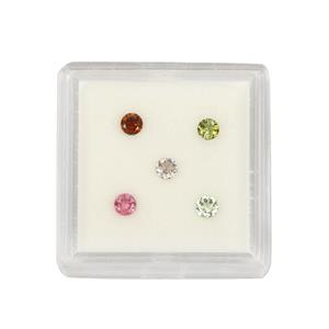 0.45cts Multi Tourmaline Approx 3mm Round (N)