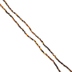 387.50cts Yellow Tigers Eye Plain Round Approx 6mm, 127cm Endless Strand