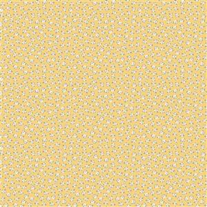 Poppie Cotton My Favourite Things Delightful Yellow Fabric 0.5m