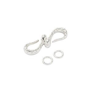 925 Sterling Silver Snake S Clasp. Approx 7x20mm