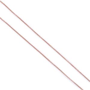 Rose Gold Plated 925 Sterling Silver Cable Chain Approx 45cm/18