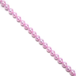 Lilac 4mm Shell Pearls, 38cm Strand