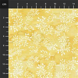 Henry Glass Misty Morning Yellow Floral Fabric 0.5m