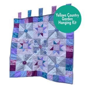 Yellows Country Garden Wall Hanging Kit: Instructions, FQ Pack (8pcs) & Fabric (1.5m)