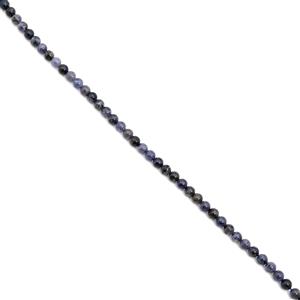 150cts Iolite plain Rounds Approx 8mm, 38cm Strand